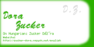 dora zucker business card